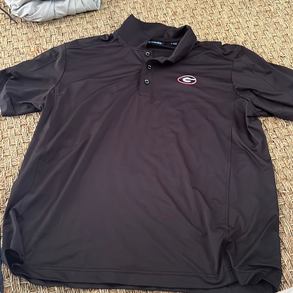 UGA button up polo